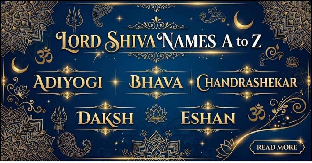 Lord Shiva Names A to Z Rare and Meaningful Choices