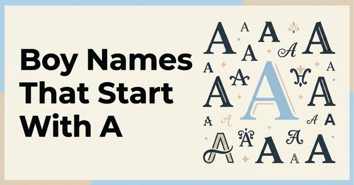 Boy Names That Start With A